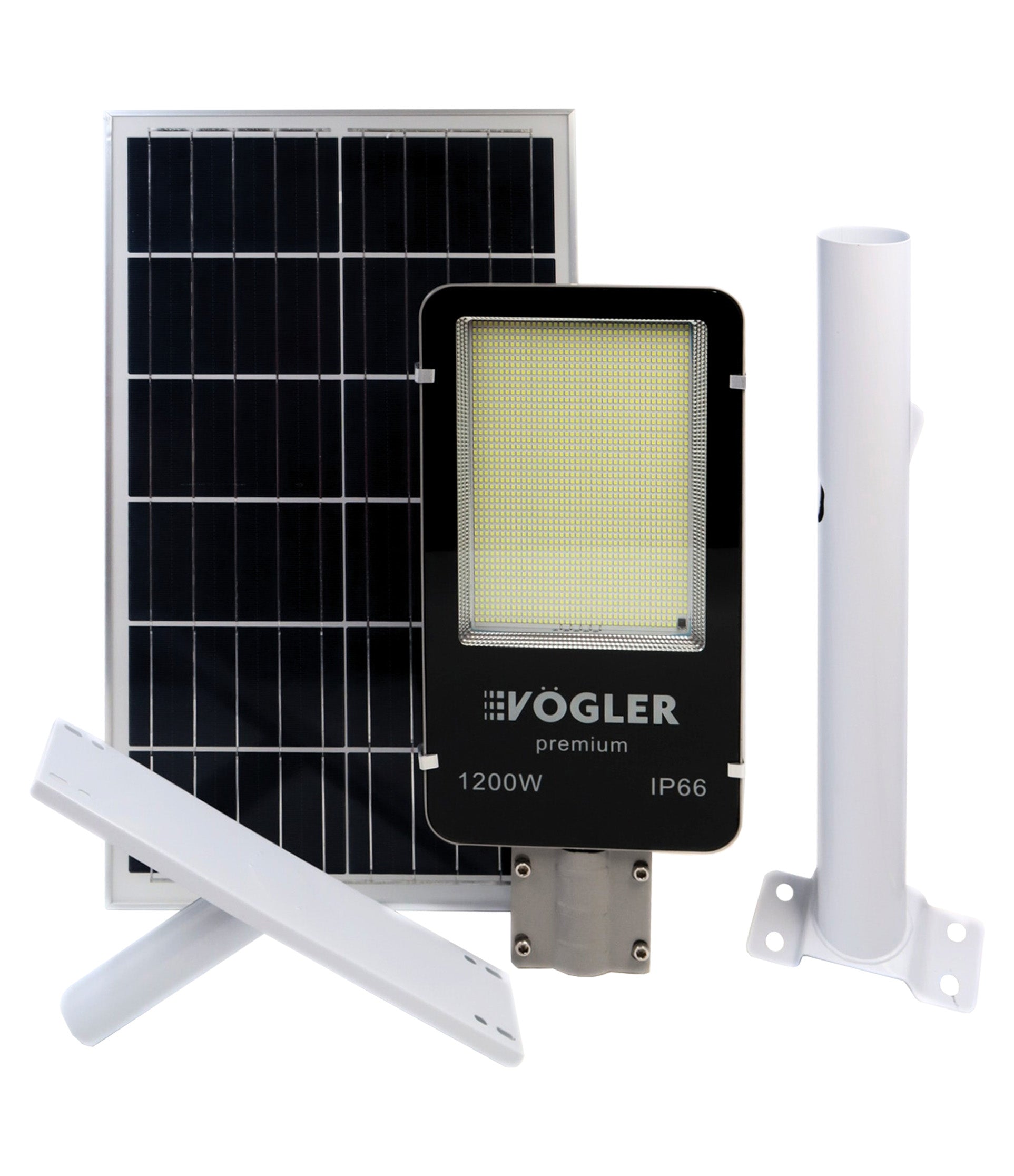 Lampa Solarna LED Premium Latarnia Uliczna z Uchwytem i Pilotem Panel Solarny