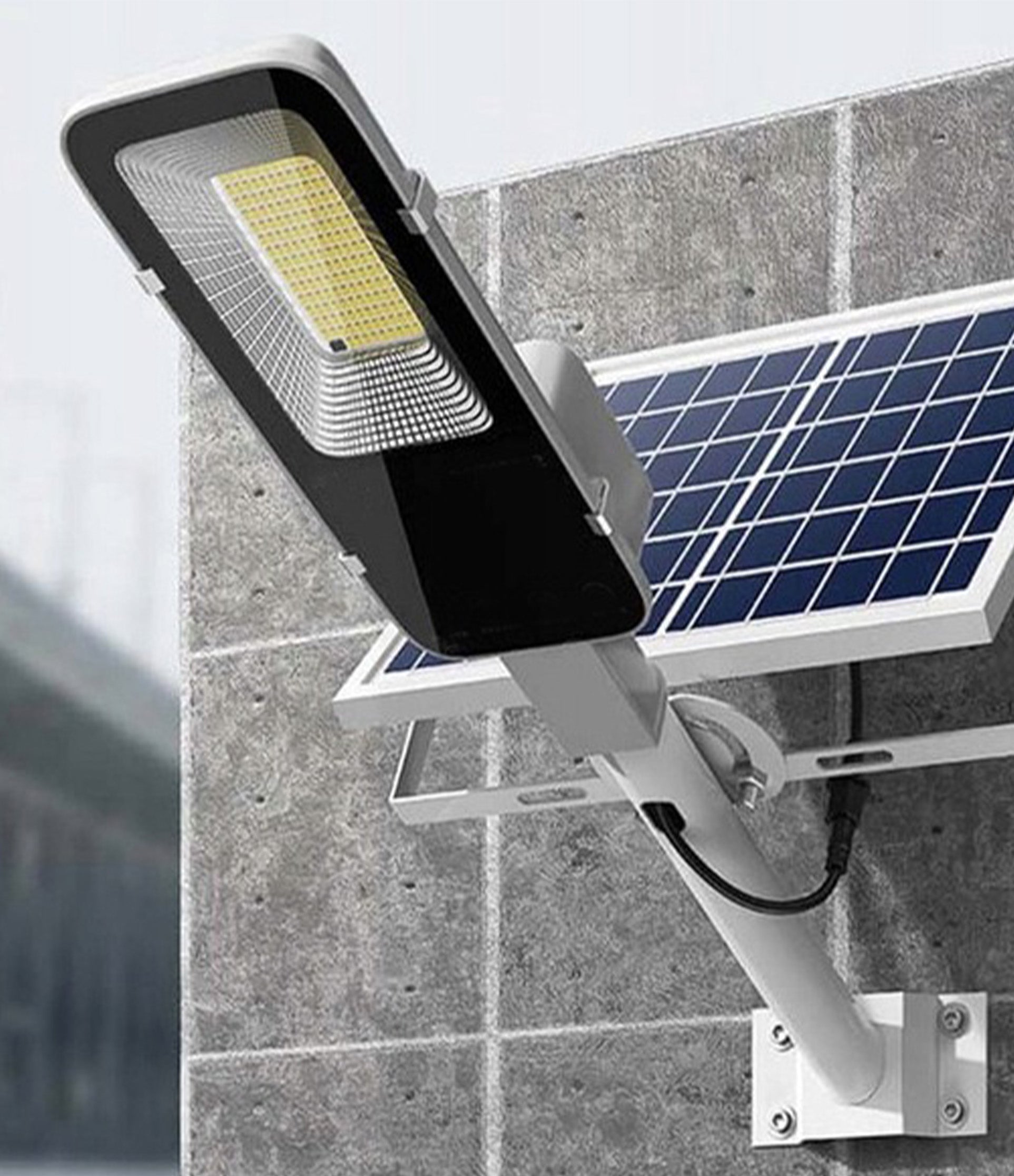 Mocna Lampa Solarna LED 2000W z Czujnikiem Zmierzchu + Pilot