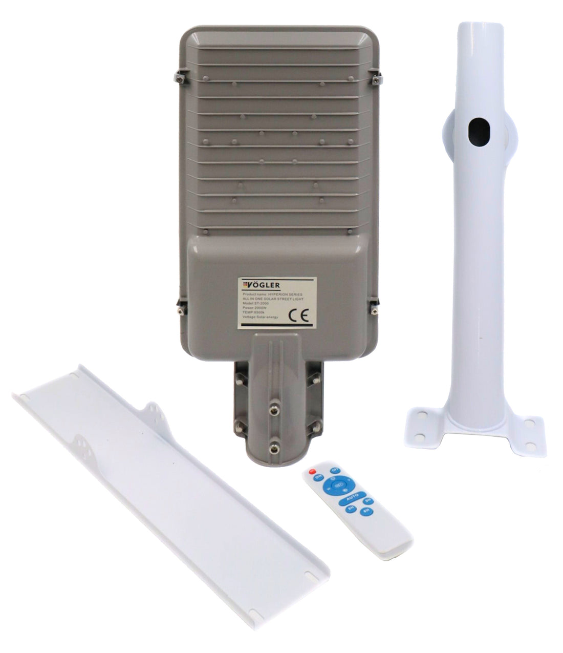 Lampa Solarna Uliczna LED Latarnia z Uchwytem i Pilotem Panel Solarny