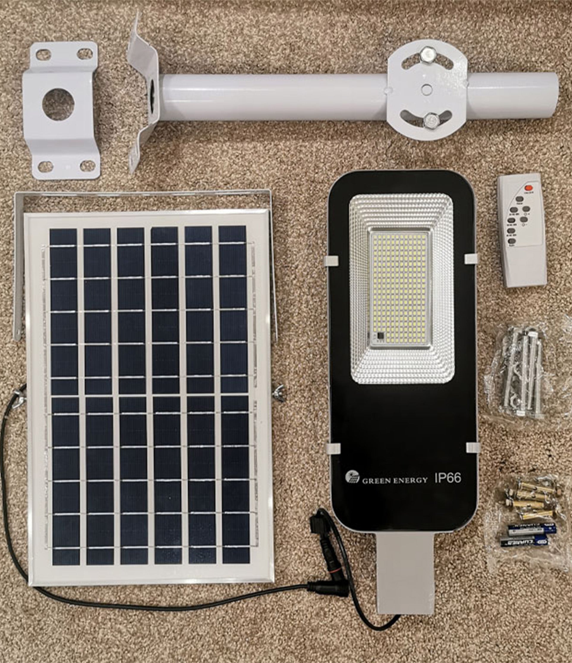 Mocna Lampa Solarna LED 2000W z Czujnikiem Zmierzchu + Pilot