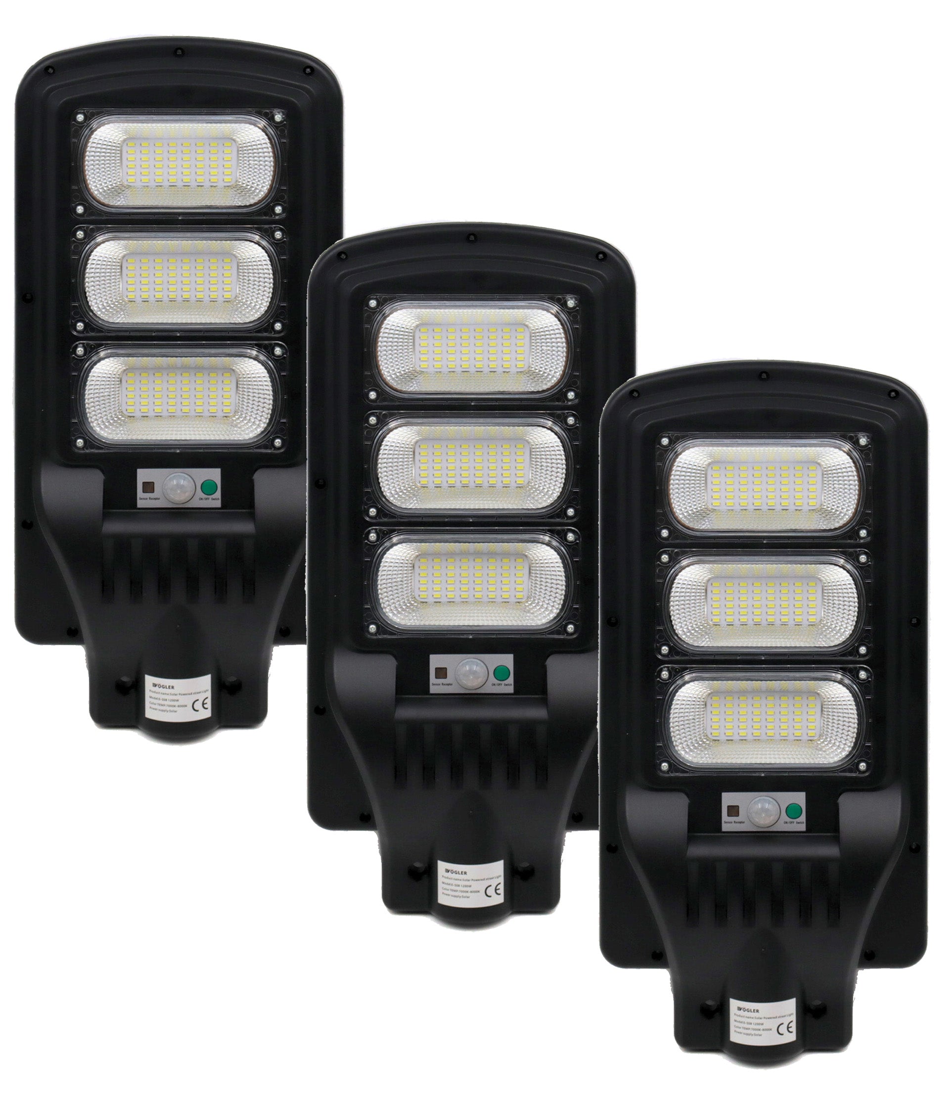 Lampa Solarna Uliczna LED Latarnia z Uchwytem i Pilotem Panel Solarny Czujnik ruchu