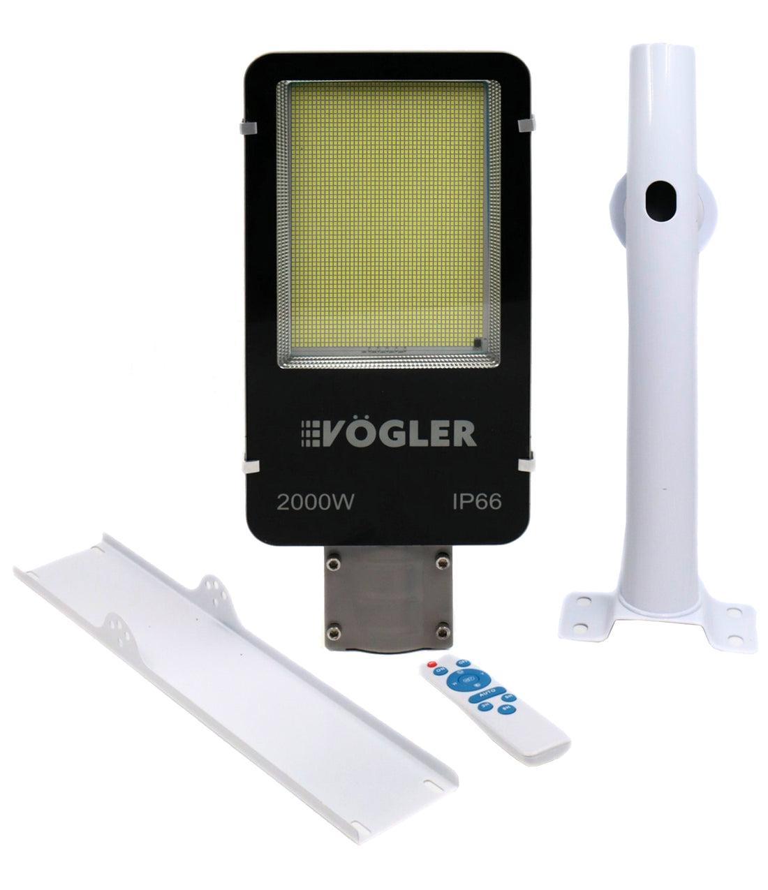 Lampa Solarna Uliczna LED Latarnia z Uchwytem i Pilotem Panel Solarny