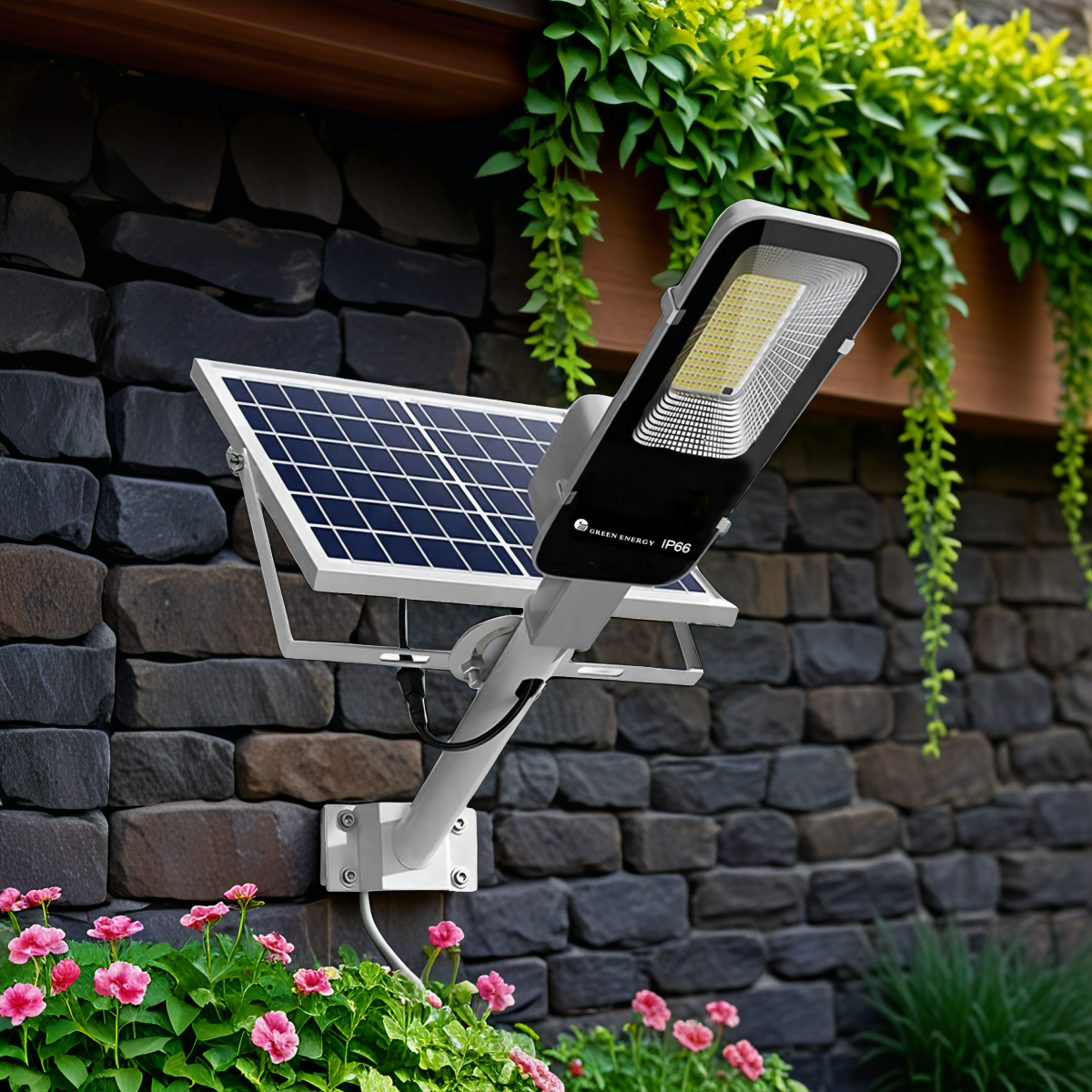 Lampa Solarna Uliczna LED 2000W z Czujnikiem Zmierzchu + Pilot