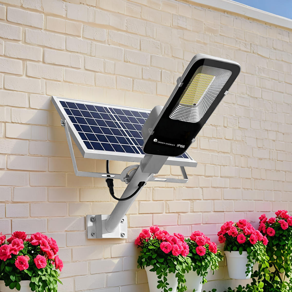 Lampa Solarna Uliczna LED 2000W z Czujnikiem Zmierzchu + Pilot