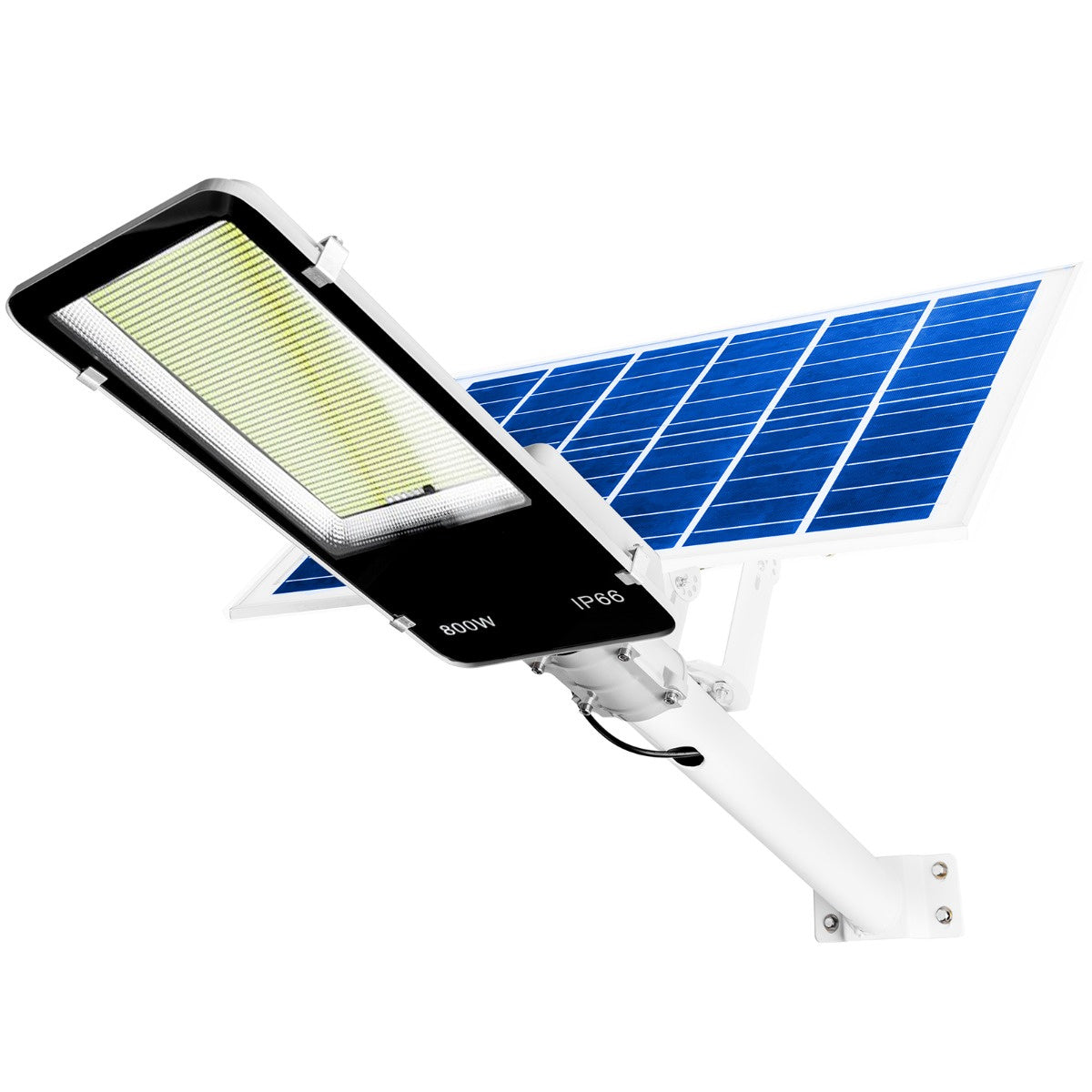 Lampa Solarna Uliczna LED IP66 Latarnia z Uchwytem i Pilotem Panel Solarny