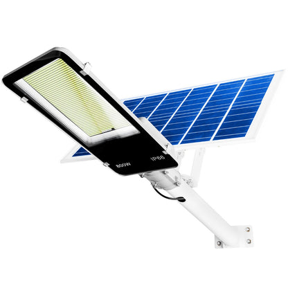 Lampa Solarna Uliczna LED IP66 Latarnia z Uchwytem i Pilotem Panel Solarny